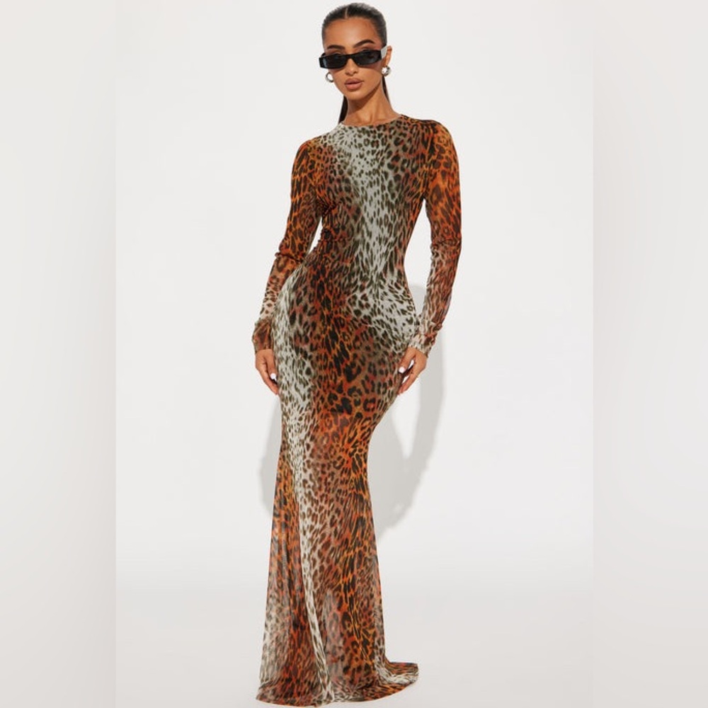 Alexa Leopard Maxi Dress